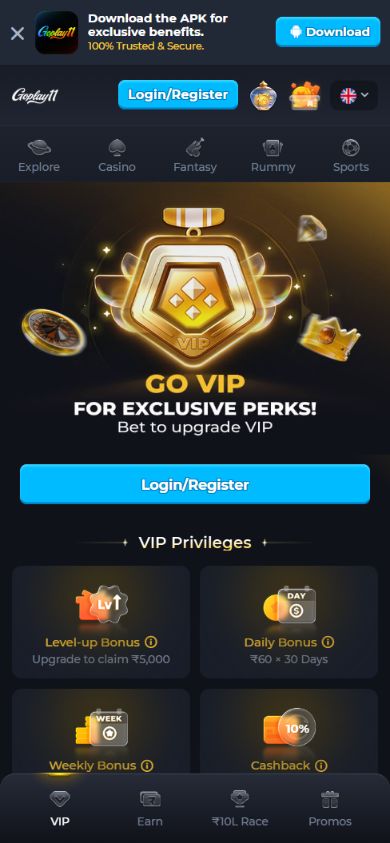 GoPlay11 VIP membership and privilege categories